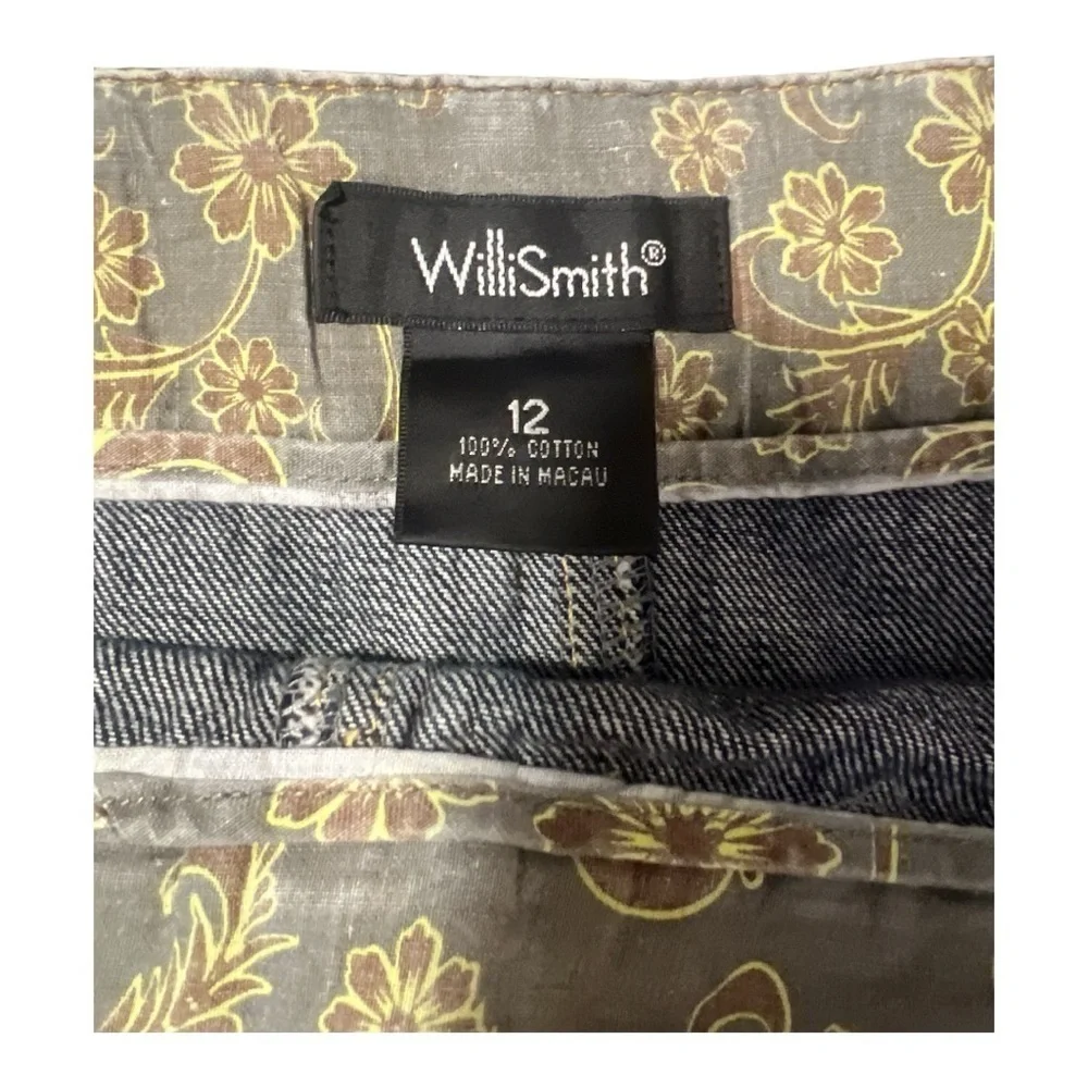 Willi Smith Denim Jacket & Embroidered Midi Skirt Set Boho‎ Artsy DS1